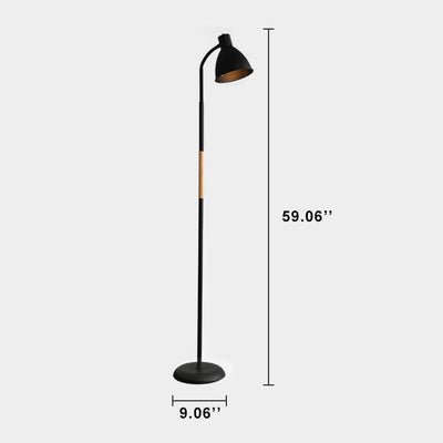 Minimalist 1-Light Bell Shade Standing LED Floor Lamps