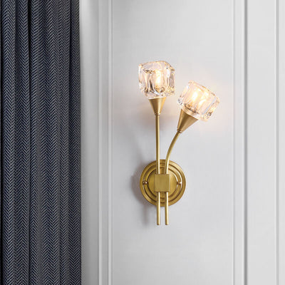 Modern Flower Shape 2-Light Armed Sconce Lamp