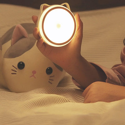 Creative Cat Shape Hangable Magnetic LED Night Light Cabinet Bedside Lamp