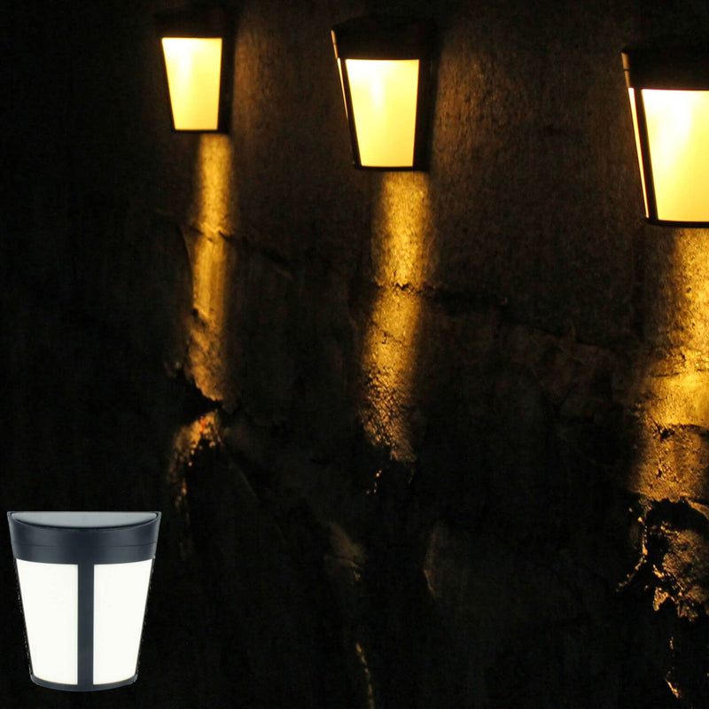 مصباح شمسي أوروبي 6 LED خارجي لسور الفناء والجدار 