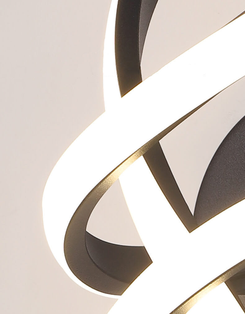 Lampe murale LED en aluminium de forme simple et torsadée nordique 