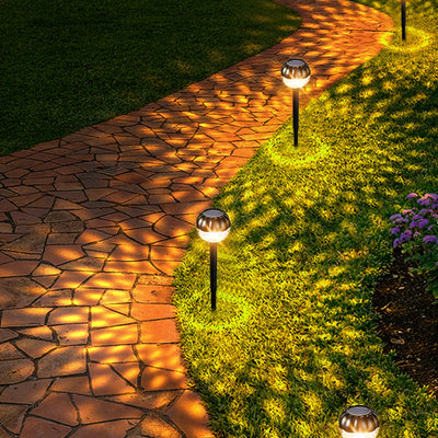 Modern Round Waterproof Solar LED Garden Lawn Light Outdoor Light