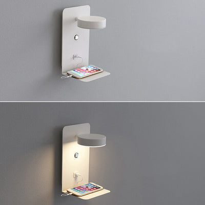 Modern Iron Square LED USB Rechargeable Wall Sconce Lamp