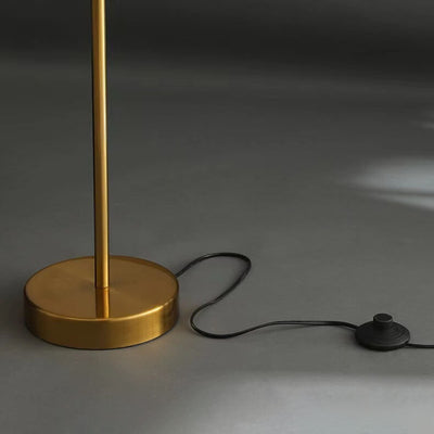 Modern Creative Gold-Finished Frame Acrylic Rotating Vane LED Standing Floor Lamp