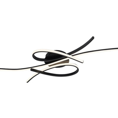 Modern Creative Bending Curves Line Design LED Flush Mount Ceiling Light