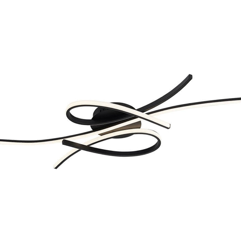 Modern Creative Bending Curves Line Design LED Flush Mount Ceiling Light