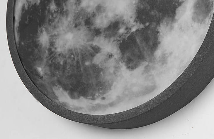 Moderne Outdoor Moon Runde wasserdichte Wandleuchte