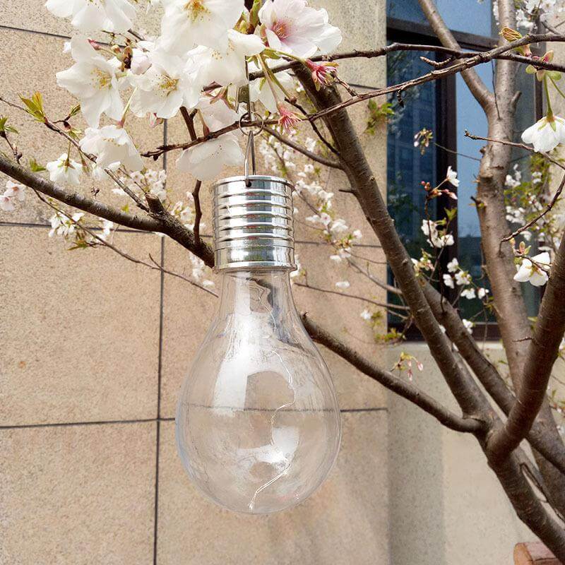 Creative Color Bulbs Plastic Solar LED Outdoor Hanging Light