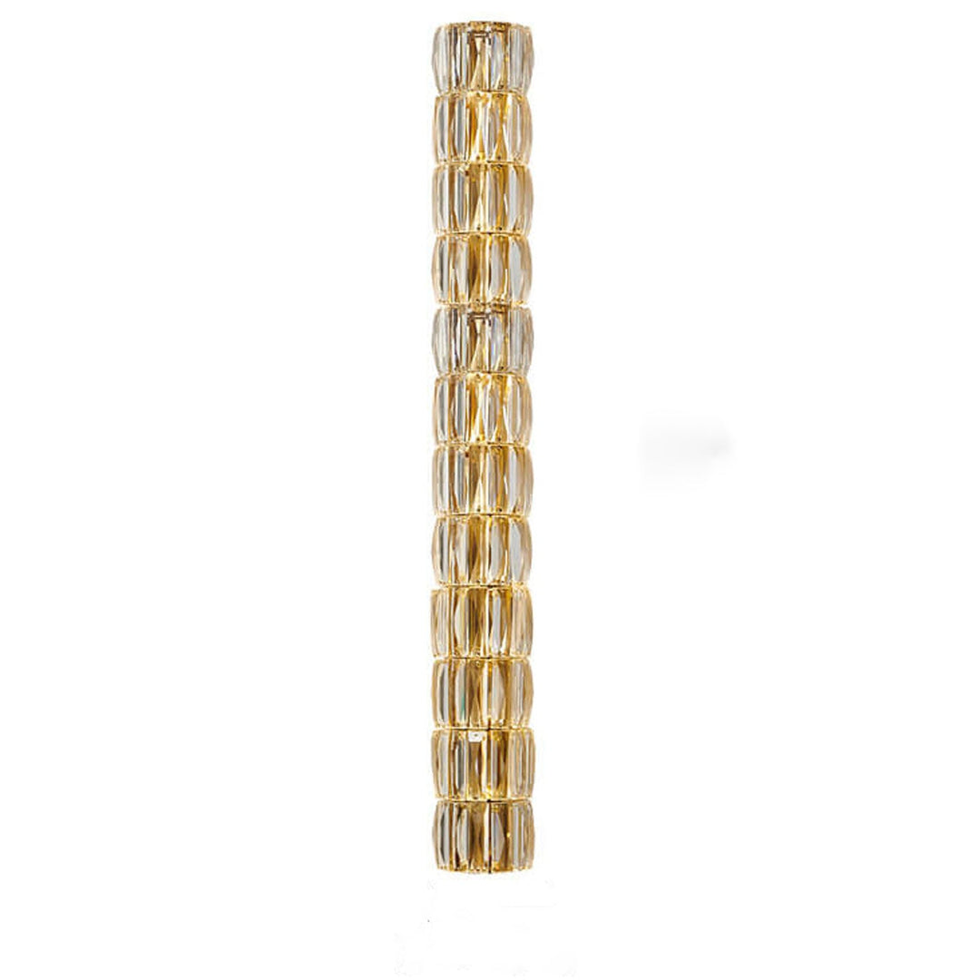 Französische Light-Luxury-Kristallsäulen-Wandlampe mit 4/6/8 Lichtern 