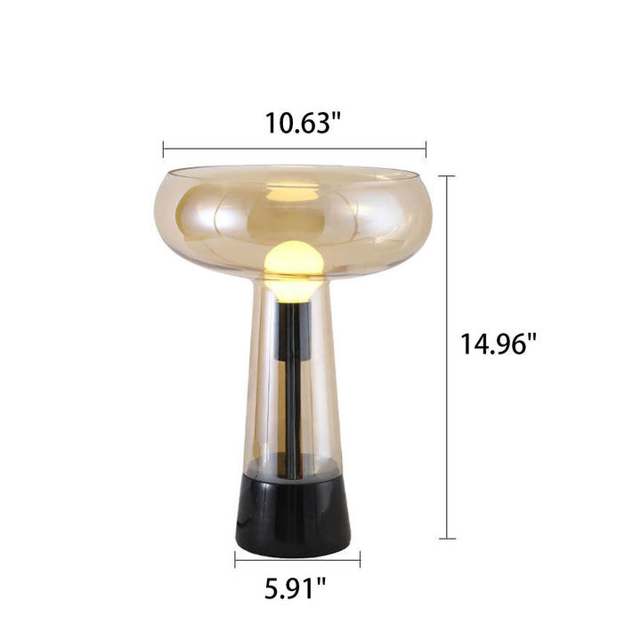 Lampe de table LED en marbre et verre créatif simple 