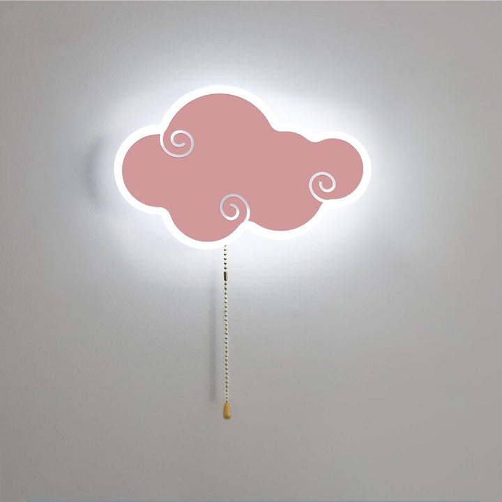 Conception de dessin animé de nuage simple nordique moderne applique murale à LED 