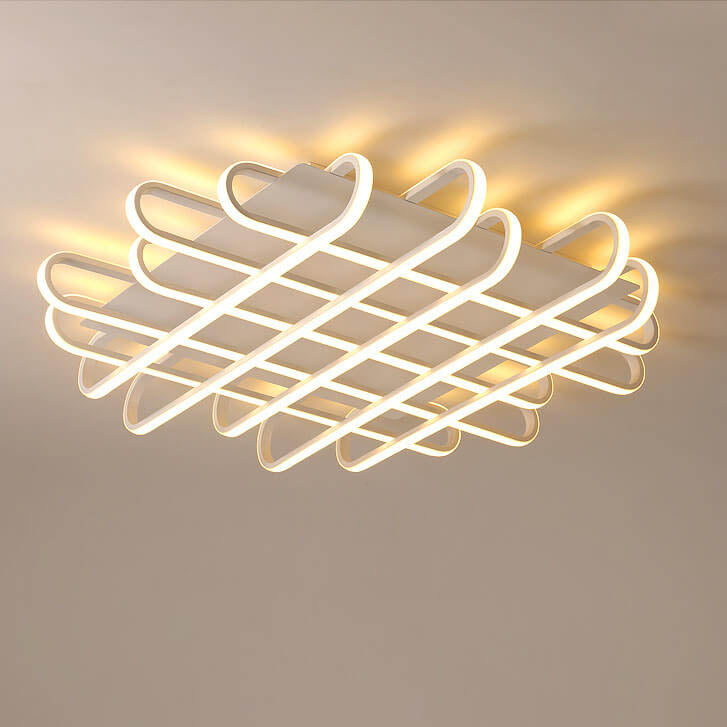 Moderne minimalistische Waffeleisen Acryl Silikon LED-Deckenleuchte 