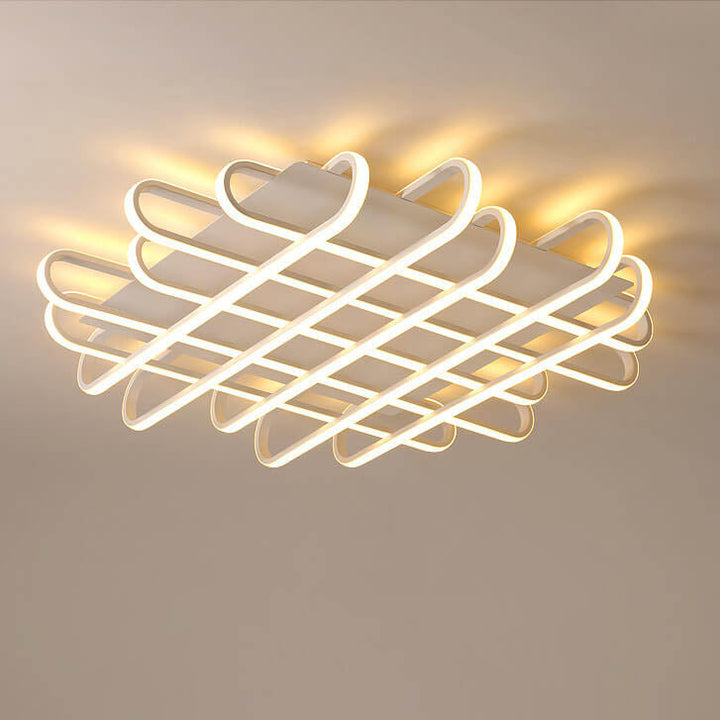 Moderne minimalistische Waffeleisen Acryl Silikon LED-Deckenleuchte 