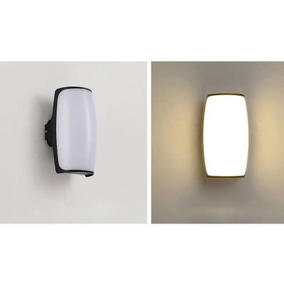 Modern Creative Geometry Aluminum Outdoor Waterproof LED Wall Sconce Lamp