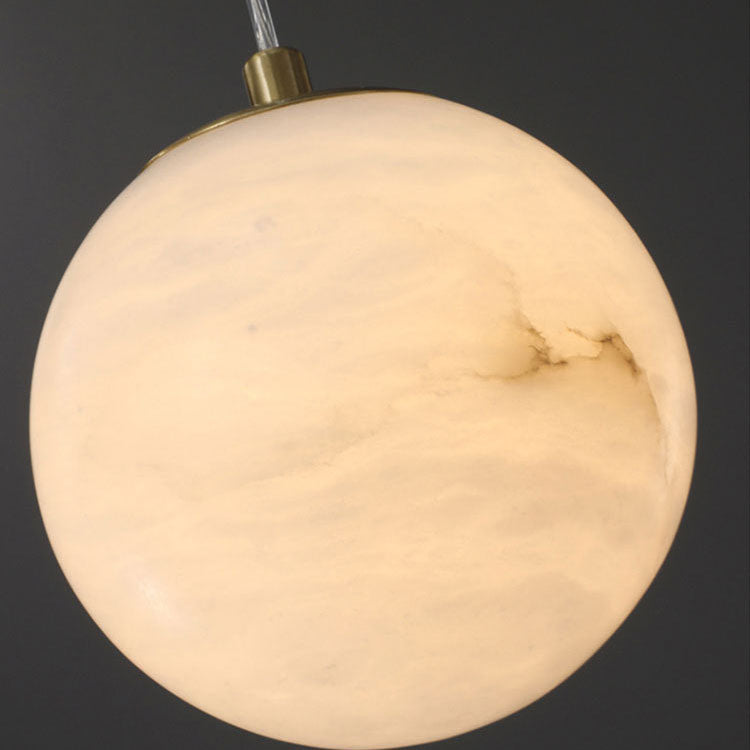 Moderne Luxus geometrische Würfel Marmor Schatten Messing 1-Licht Pendelleuchte für Wohnzimmer 