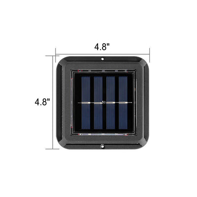 Moderne quadratische wasserdichte Solar-LED-Garten-Balkon-Straßenlaterne im Freien 