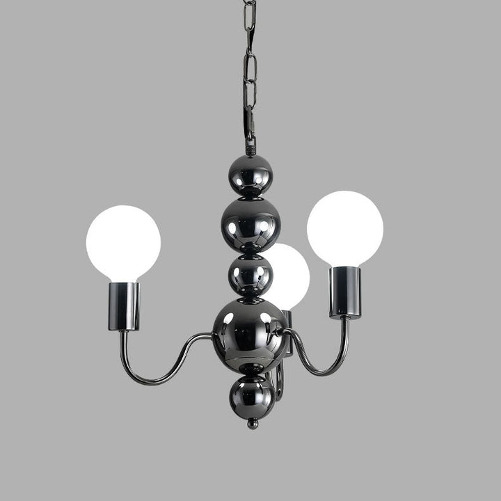 Französischer moderner minimalistischer runder Kugel-Eisen-Glas 3/5/8 Licht-Kronleuchter 