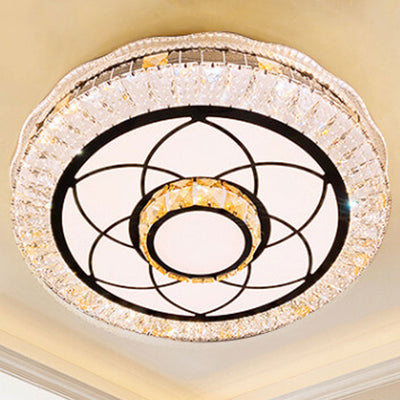 Nordic Light Luxury Round Design Multi-Style LED Flush Mount Light