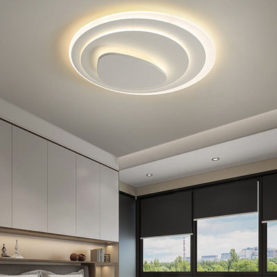 Nordic Simple Geometric Wrought Iron Acrylic LED Flush Mount Ceiling Light