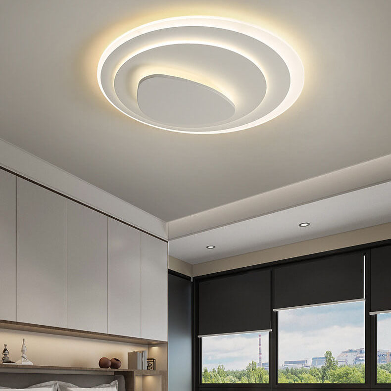 Nordic Simple Geometric Wrought Iron Acrylic LED Flush Mount Ceiling Light