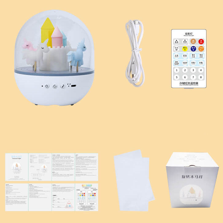 Creative Carousel Octavo Bluetooth Kids Night Light Table Lamp