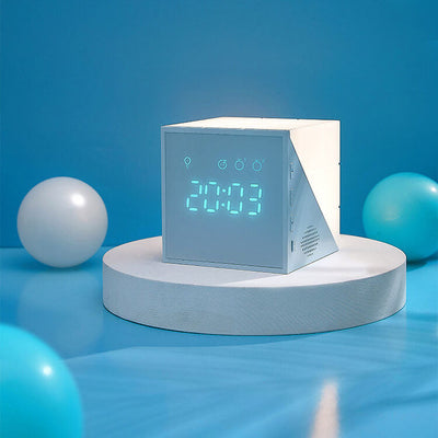 Creative Rubik's Cube Clock Led Night Light USB Smart Table Lamp