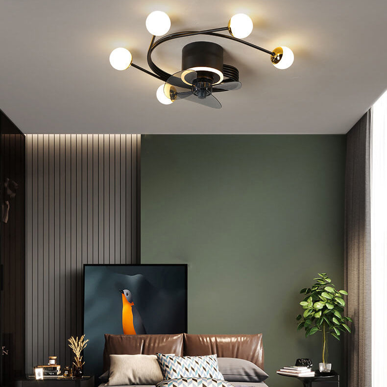 Nordic Light Luxury Creative 5/7-Light LED Flush Mount Fan Light