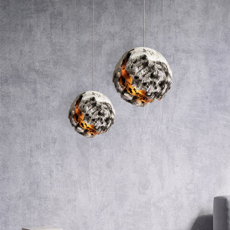 Industrial Style Creative Foam Planet 1-Light Pendant Light