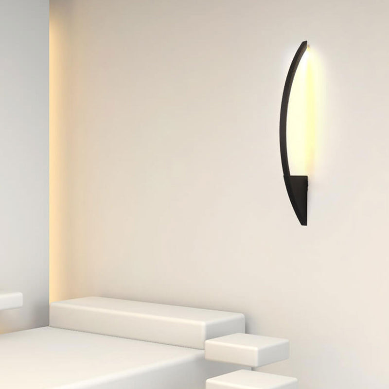 Nordic Minimalist Arc Line Iron Acrylic LED Wall Sconce Lamp