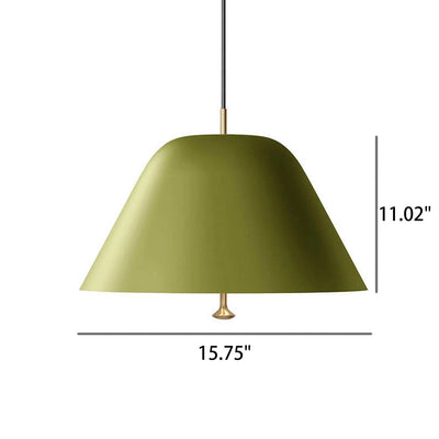 Danish Minimalist Cone Iron Acrylic 1-Light Pendant Light
