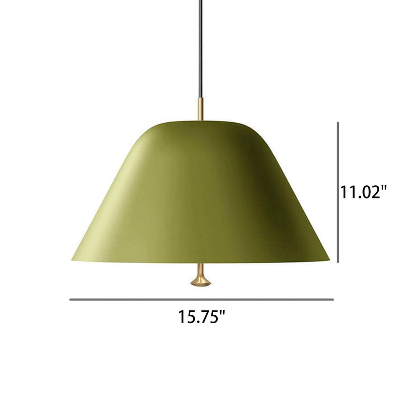 Danish Minimalist Cone Iron Acrylic 1-Light Pendant Light