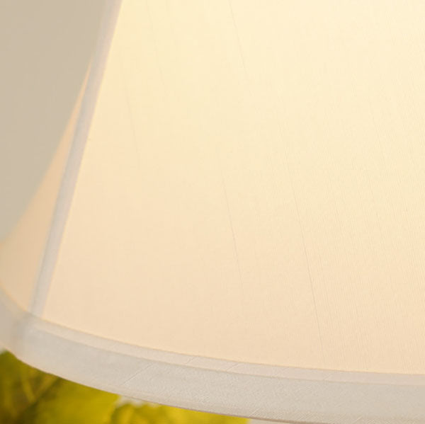 Europäische Vintage Tuch Kristall Harz 1-Licht Tischlampe 