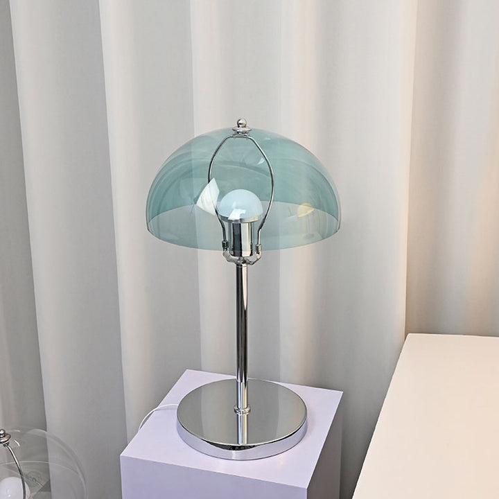 Lampe de table USB à LED en acrylique transparent en forme de dôme vintage nordique 