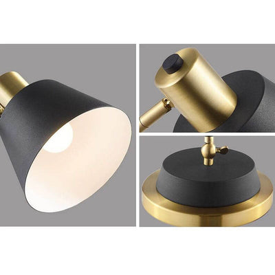 Moderne, minimalistische, einfarbige, 1-flammige Tischlampe aus Eisen