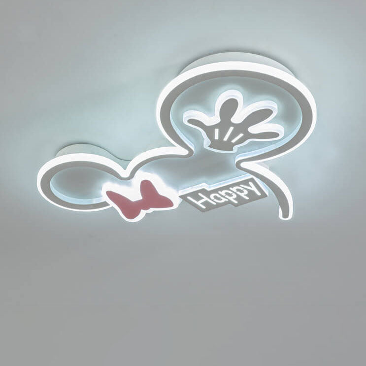 Cartoon Creative Minnie LED Kids Flush Mount Ceiling Light