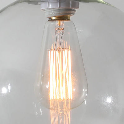 Lustre Suspendu Minimaliste Nordique en Verre Rond Teinté à 1 Lumière 