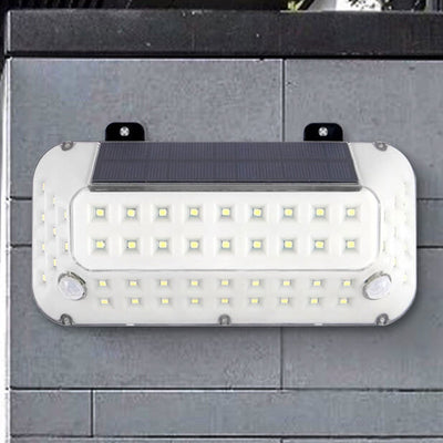 Lampe solaire extérieure à quatre côtés avec capteur humain, applique murale de jardin extérieure 