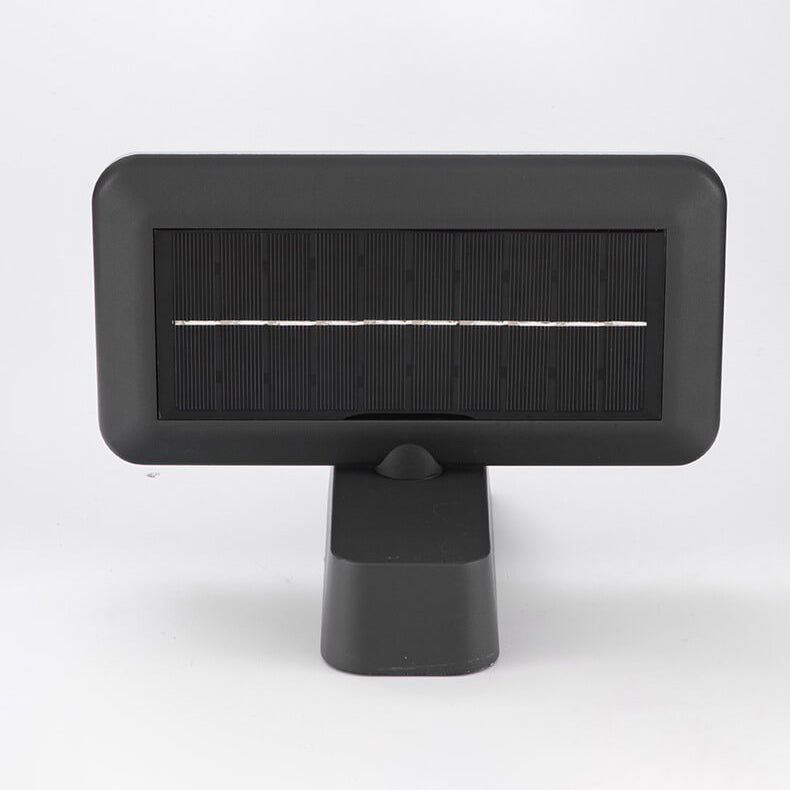 Applique murale LED extérieure carrée moderne avec détection de lumière infrarouge solaire 