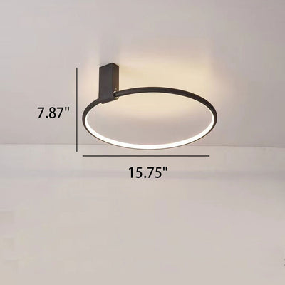 Modern Minimalist Round Aluminum LED Flush Mount Ceiling Light