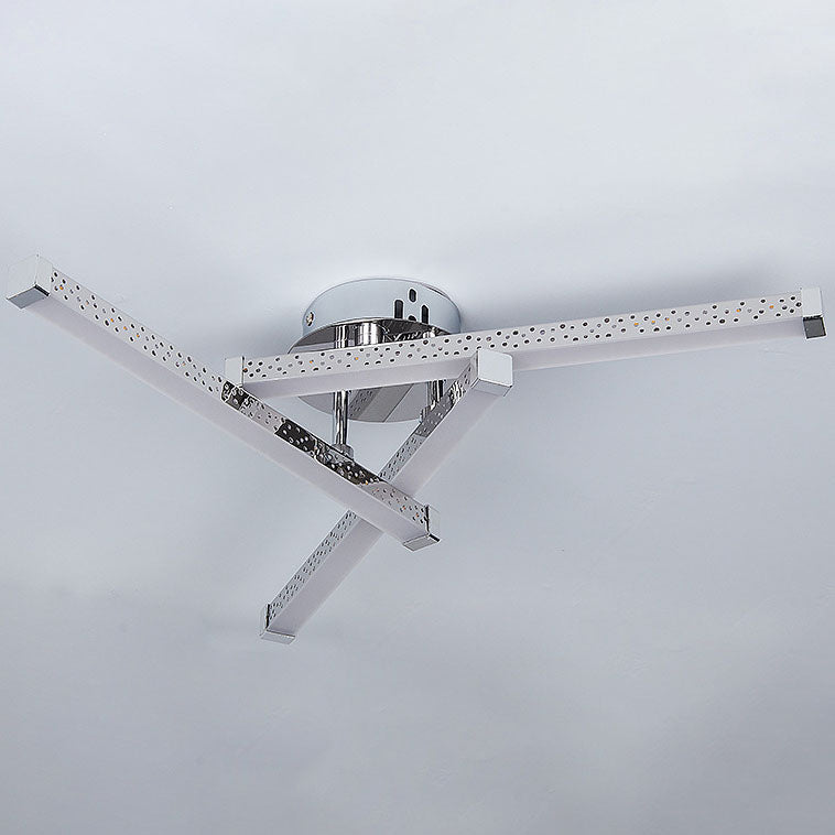 Moderne minimalistische dreieckige hohle LED-Deckenleuchte zur halbversenkten Montage 