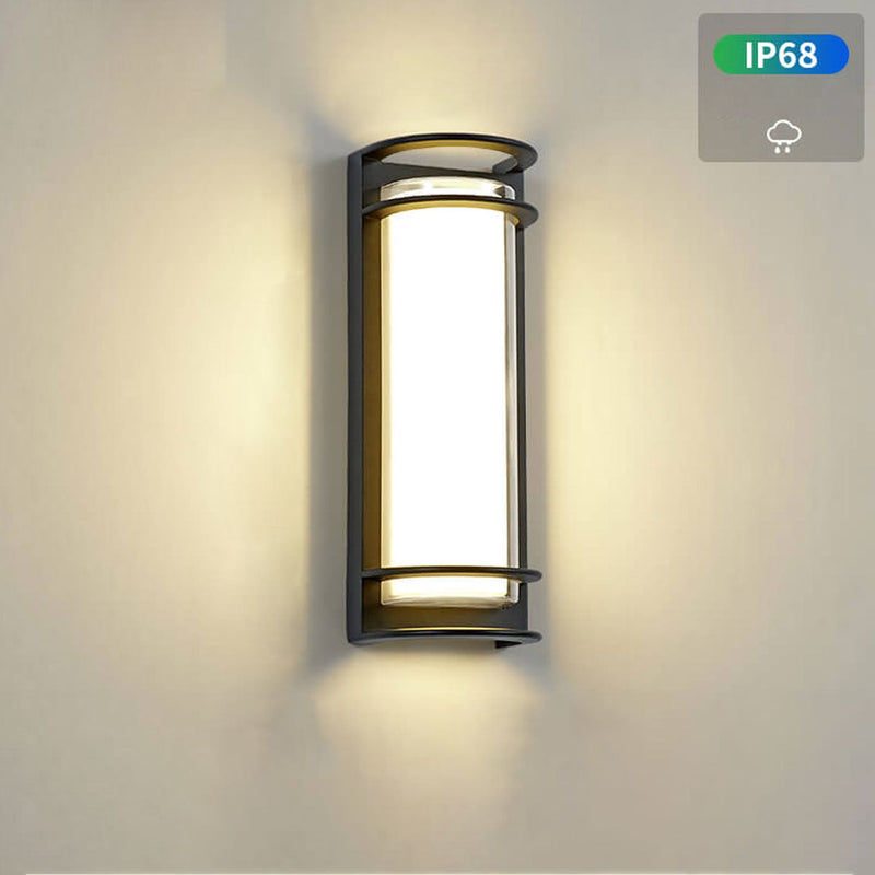 Modern Outdoor Column Waterproof LED Garden Wall Sconce Lamp