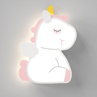 Creative Cartoon Rabbit Unicorn Kids LED Wall Sconce Lamp