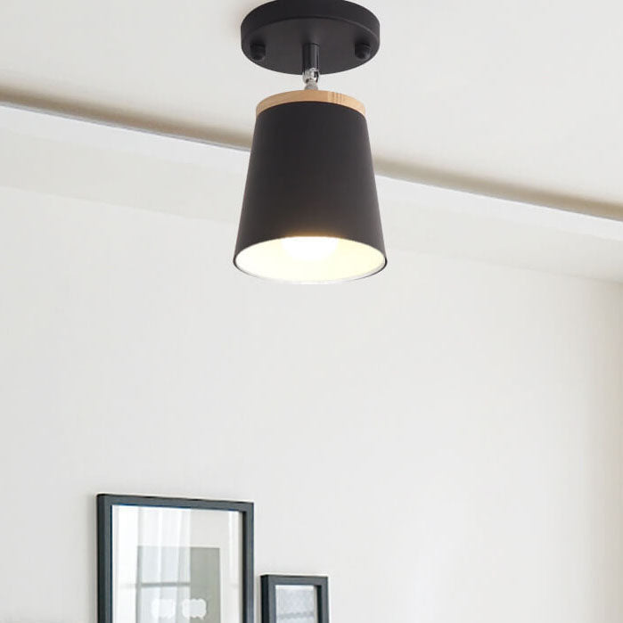 Luz de techo semi empotrada de 1 luz Nordic Macaron Column 