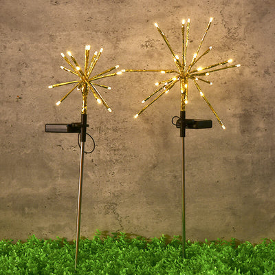 Modern Solar Outdoor Lawn LED Garden Ground Insert Landscape Light Fireworks Lights