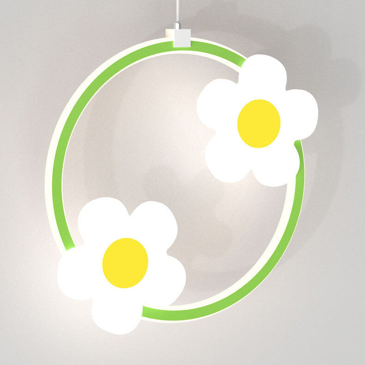 Moderne Einfachheit Runde Rechteckige Blumen Eisen Acryl LED Pendelleuchte Für Schlafzimmer 