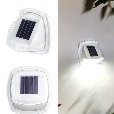 Aplique de pared con lámpara LED triangular impermeable solar para exteriores 