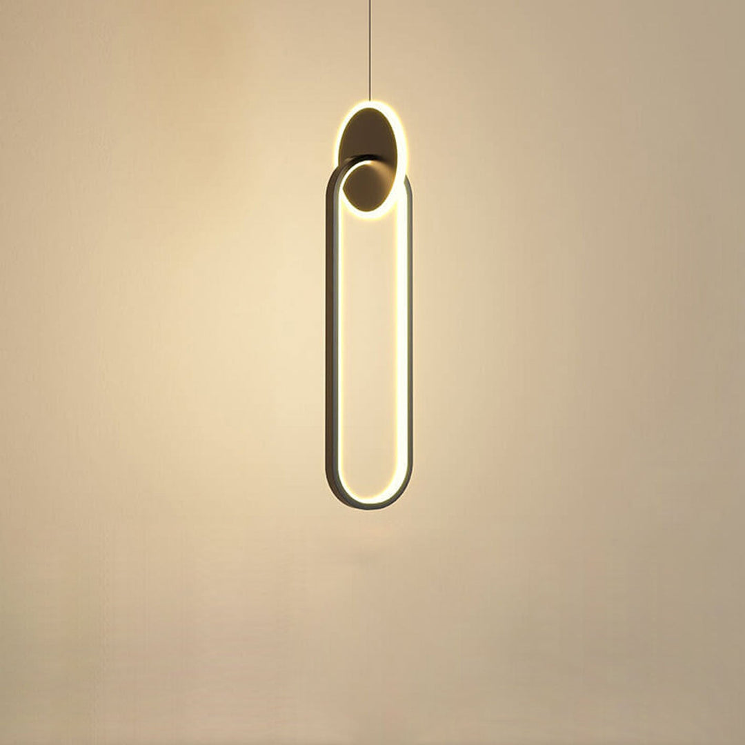 Suspension LED avec boucle noire créative nordique 