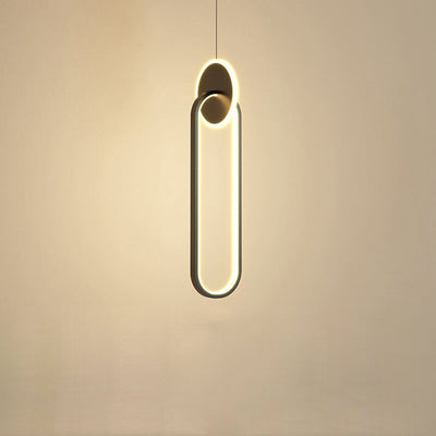 Nordic Creative Black Ring Buckle LED Pendant Light