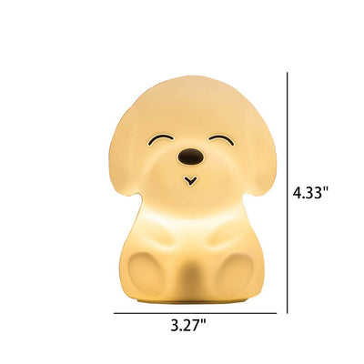 Creative Cute Silicone Little Puppy USB Pat  LED Night Light Table Lamp