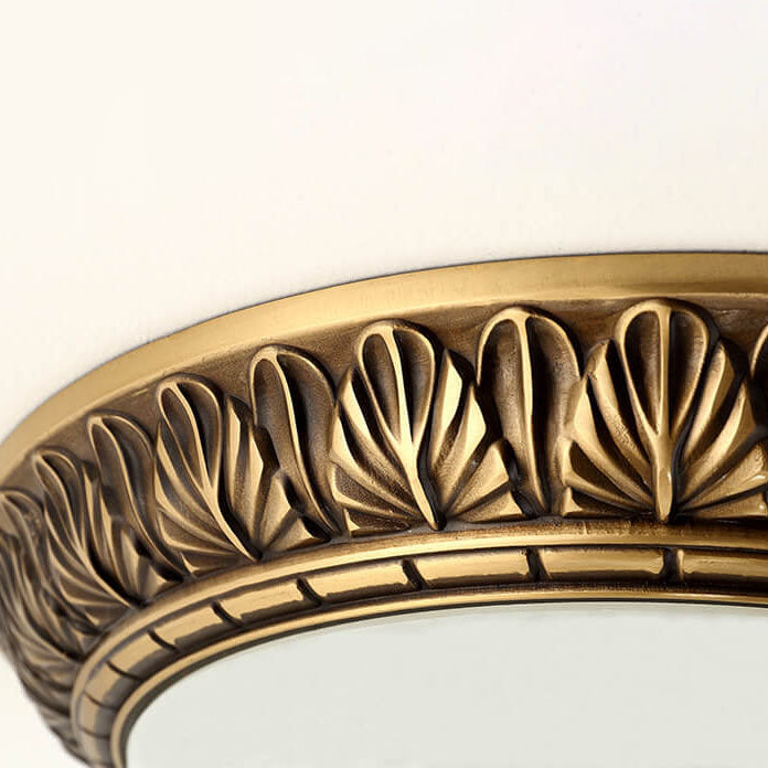 Plafonnier circulaire moderne imitation marbre tout en cuivre à 1 lumière 